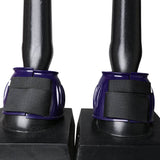 Hilason PVC Ribbed Double Hook and Loop Bell Boots Purple