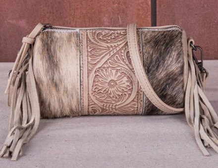 Trinity Ranch Cow Barrel Crossbody