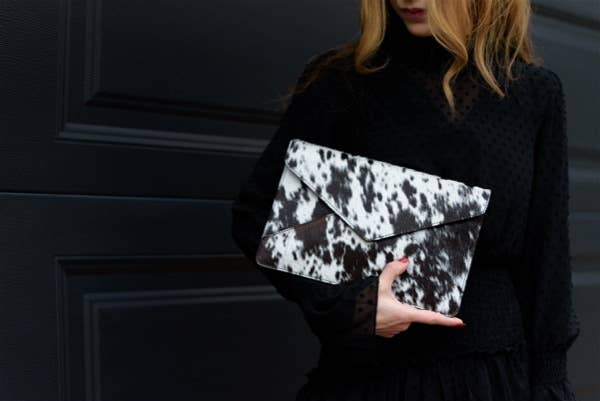 Envelope Cowhide Clutch