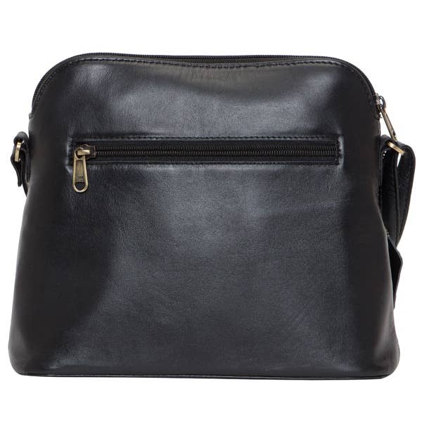Front Zipper Cowhide Sling Bag - Finland