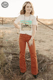 WALKING WEST DENIM RUST LONG